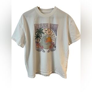 Sunkissed Coconut 100% Cotton Made in The USA Beach Shirt Sz:M